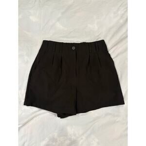 Sincerely Jules Black High Waisted Pleated Shorts Size Small